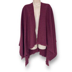 Liz Claiborne Rose Blanket Shawl Wrap Poncho Fall Winter‎ Scarf Gypsy Bohemian